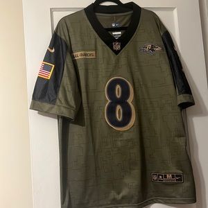 Ravens Lamar Jackson Salute to Service Jersey, size Medium (runs big)